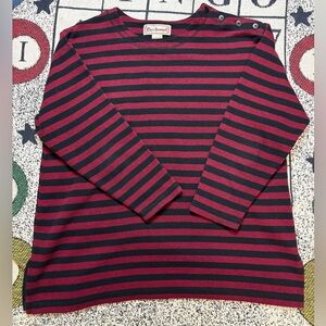 Red+Black Striped Long Sleeve Bechamel